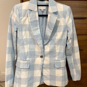 Free assembly checkered blazer